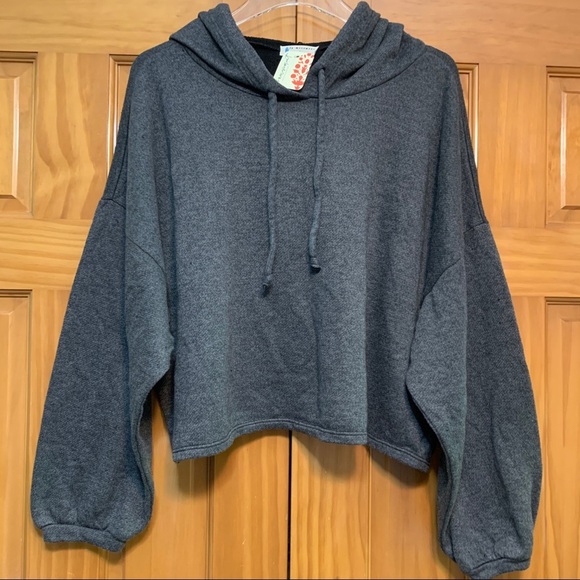 Free People Tops - Free People Movement NWT Grey Cropped Hoodie